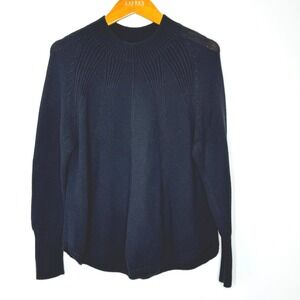 Zaket & Plover cotton mock neck‎ knit sweater black Medium